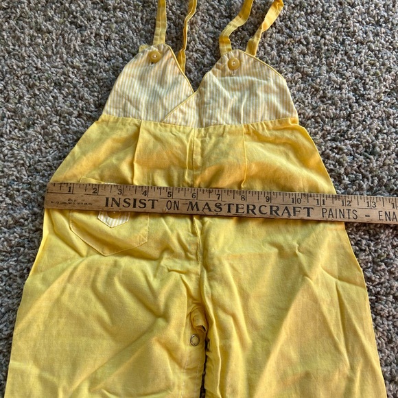 Vintage baby yellow overalls 24” long 6+ months - Picture 4 of 8